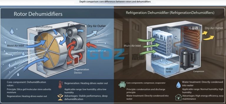 Desiccant Dehumidifier vs Refrigerant Dehumidifier