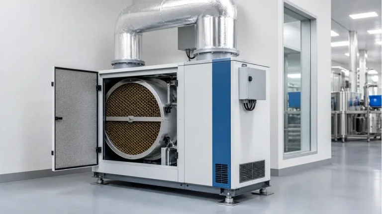 Compact mini desiccant dehumidifier with rotary desiccant wheel